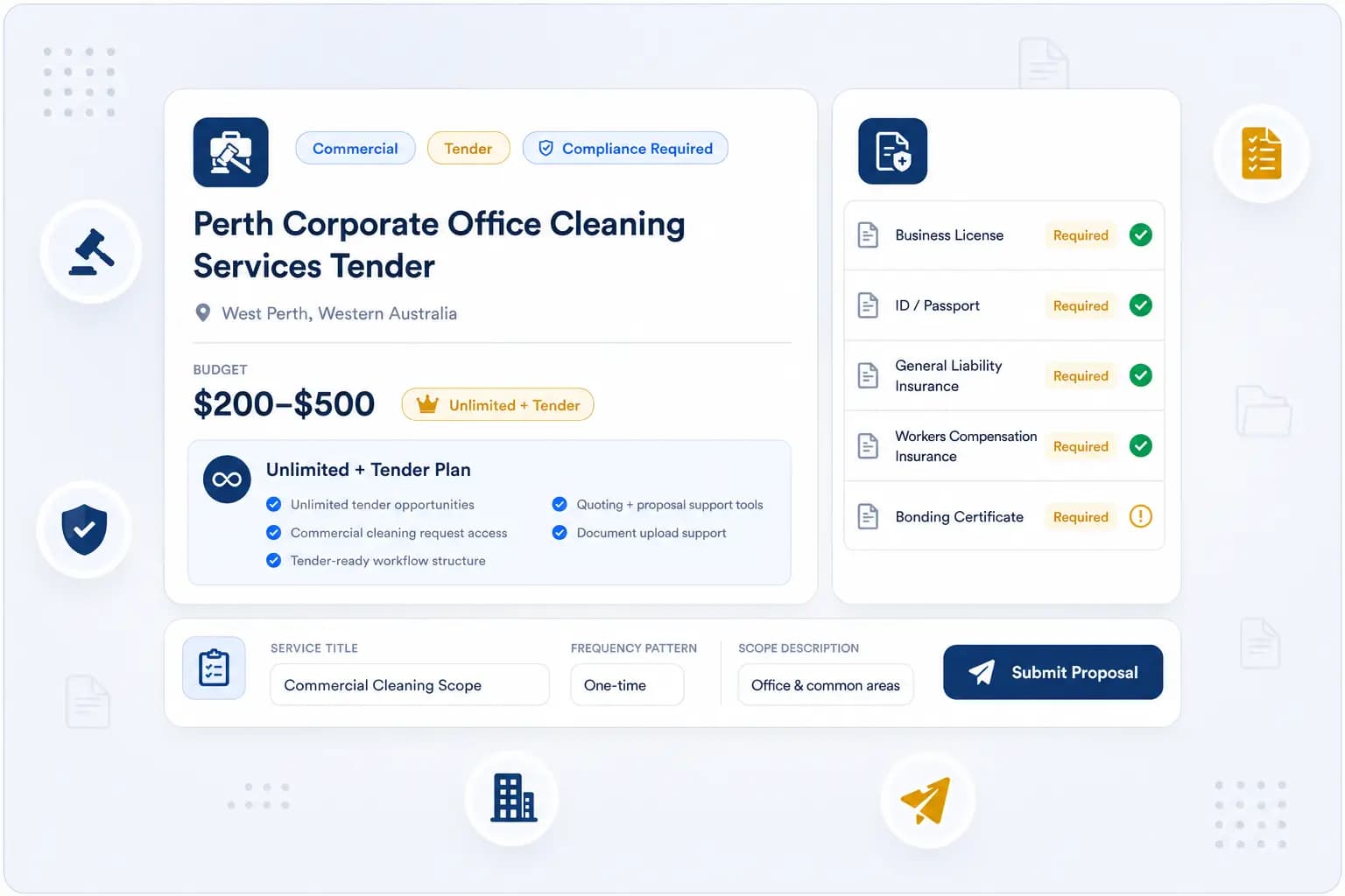 Tender-friendly workflow